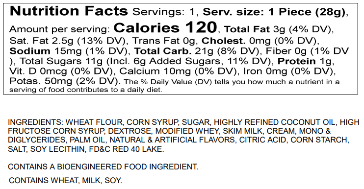 (12) 36ct boxes of Caramel Apple Cow Tales® AKA Goetze's Old Fashioned Caramel Apple Stick® OVERSTOCK 25% OFF