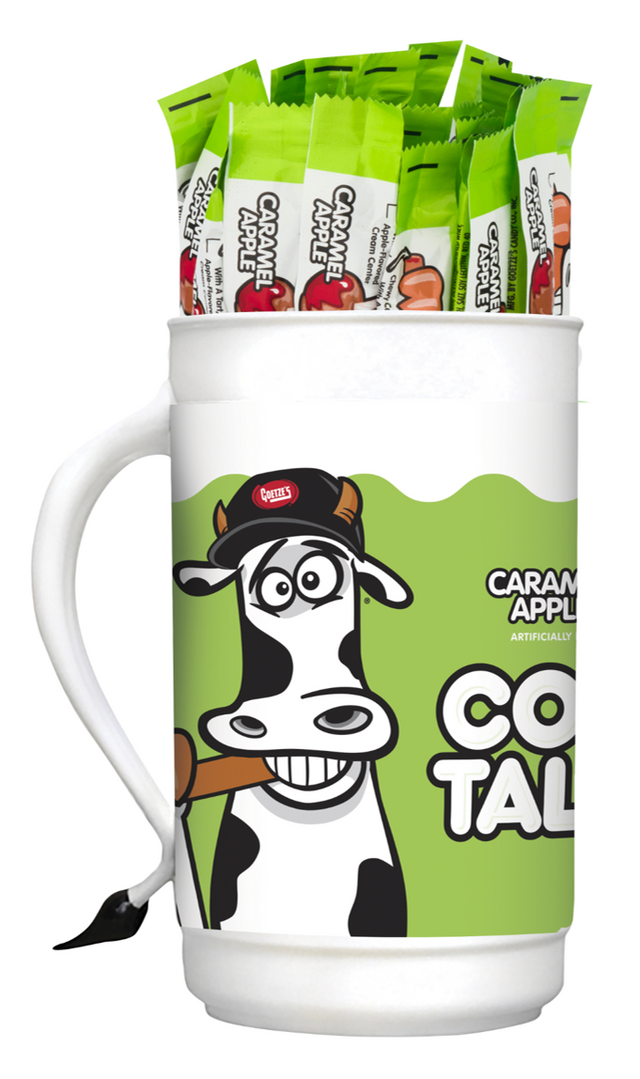 100 ct. Caramel Apple Cow Tales® & Tumbler Mug AKA Goetze's Old Fashioned Caramel Apple Stick®