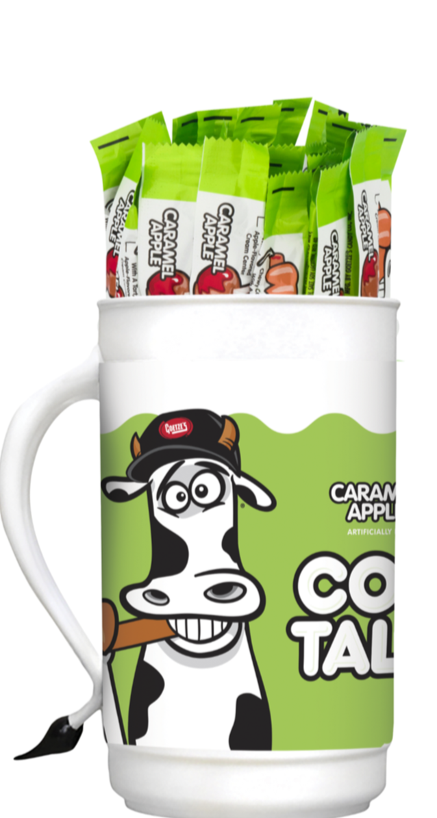 100 ct. Caramel Apple Cow Tales® & Tumbler Mug AKA Goetze's Old Fashioned Caramel Apple Stick®