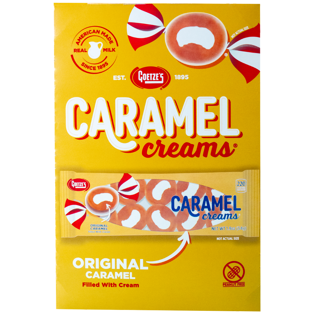 Caramel Creams Tray Pack Box Front