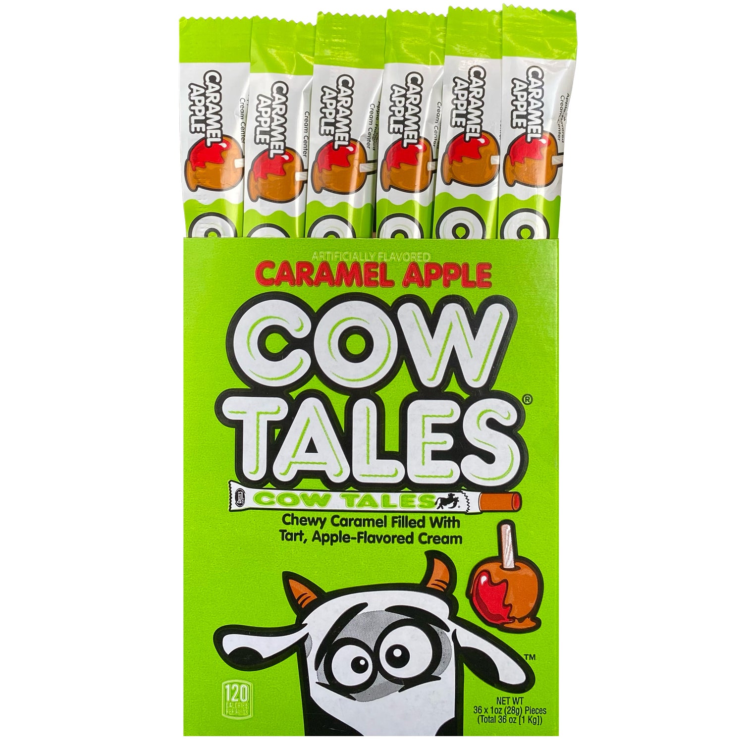 (12) 36ct boxes of Caramel Apple Cow Tales® AKA Goetze's Old Fashioned Caramel Apple Stick®