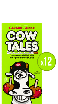 (12) 36ct boxes of Caramel Apple Cow Tales® AKA Goetze's Old Fashioned Caramel Apple Stick®
