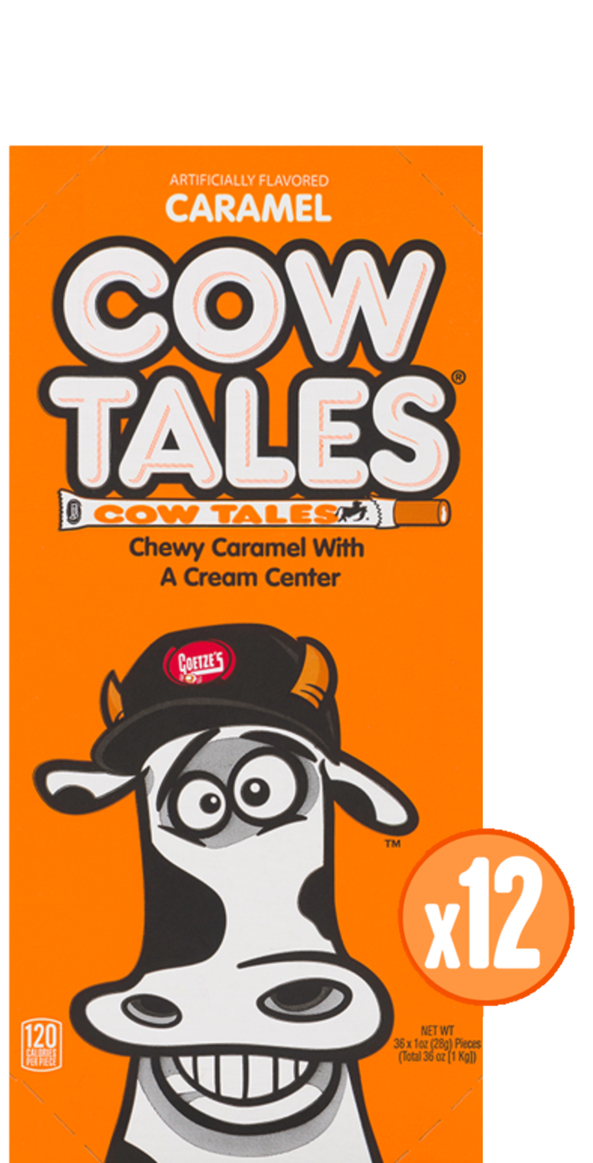 (12) 36ct boxes of Original Caramel Cow Tales®