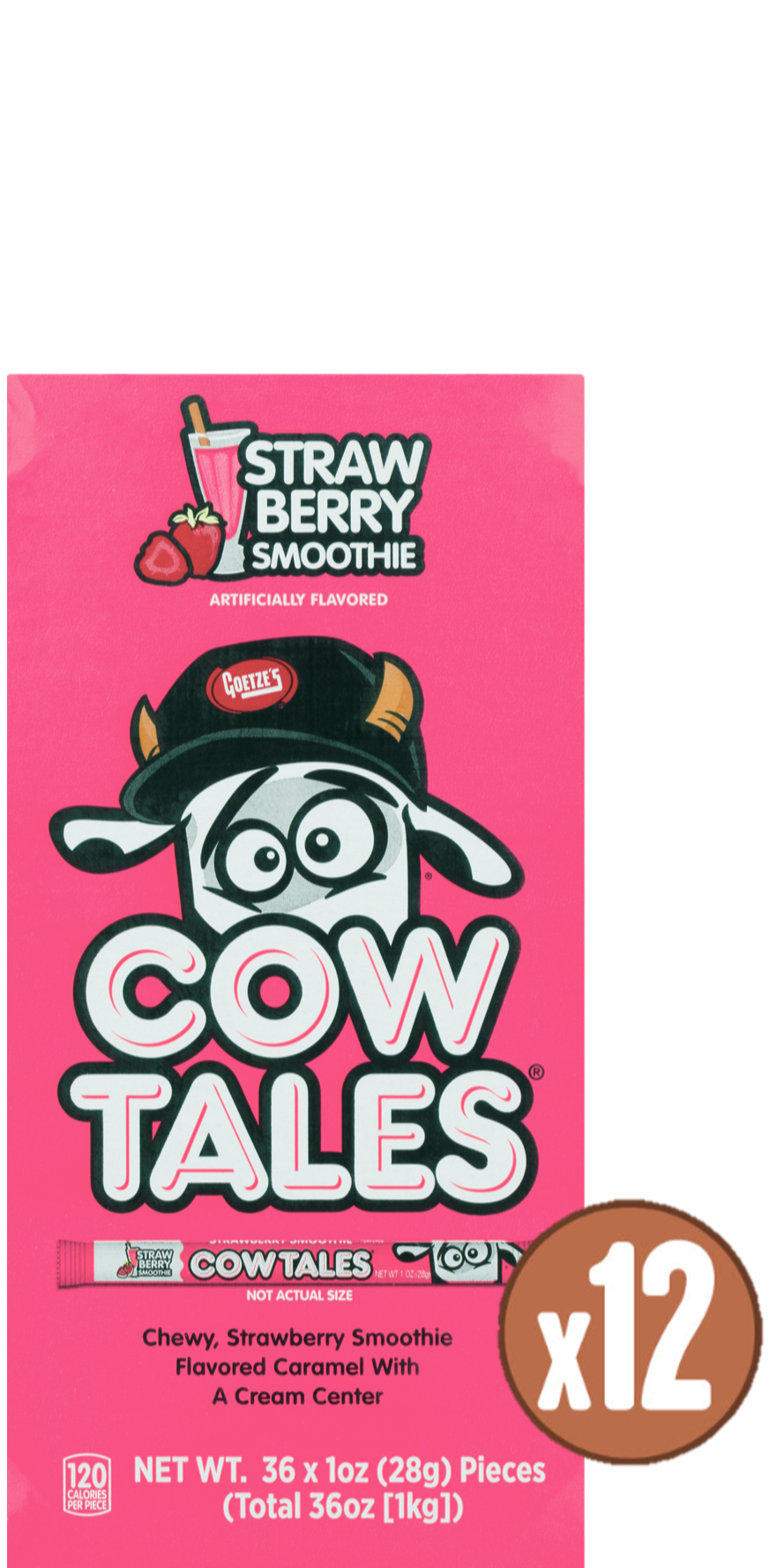 (12) boxes of 36ct Strawberry Smoothie Cow Tales®
