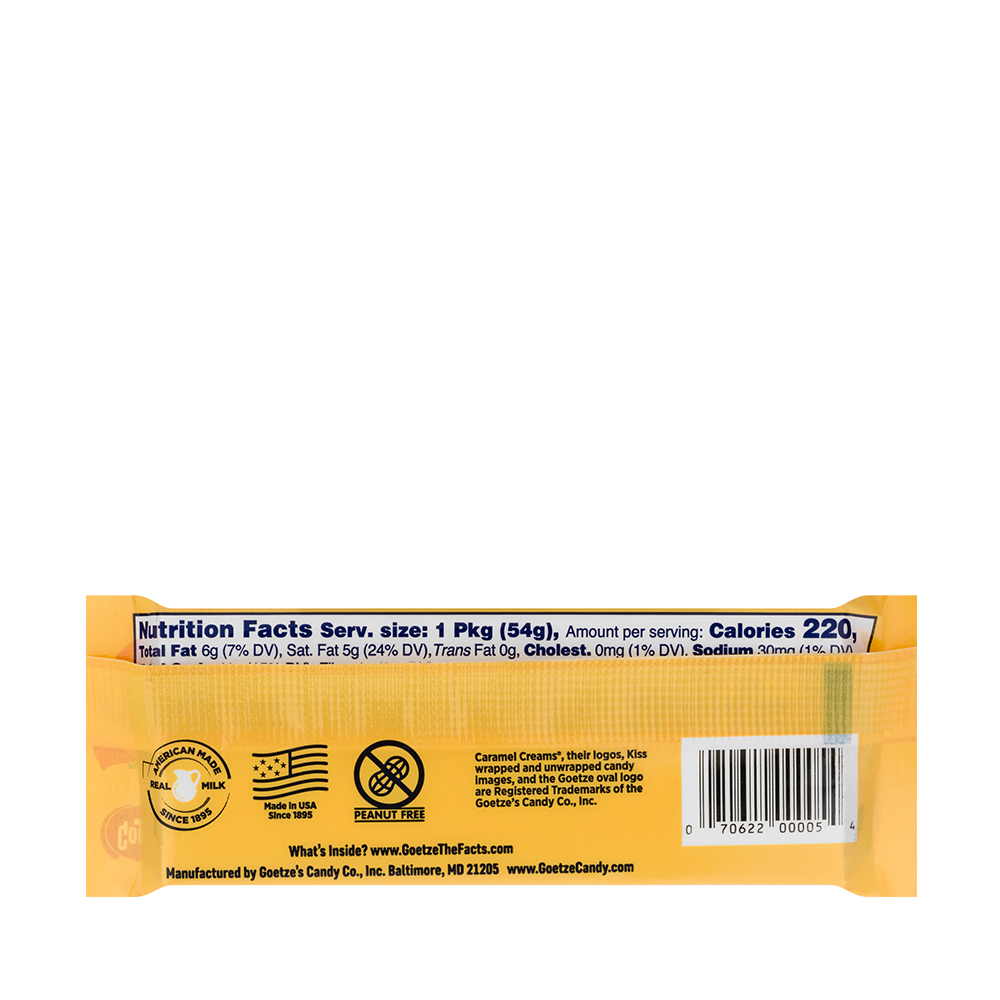 Caramel Creams Tray Pack Bar Back